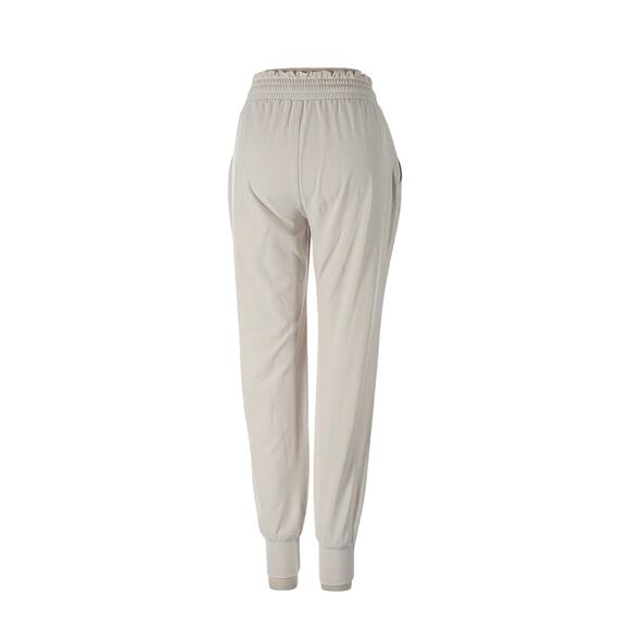 Abercrombie & Fitch Seamed Leg Pull on Joggers Pants Lightweight Cream Size XS - Picture 2 of 14